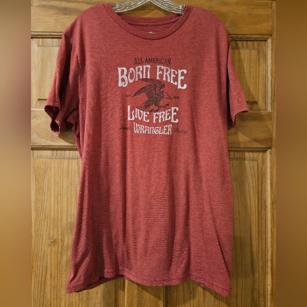 Wrangler Red Short Sleeve Tee Vintage Style